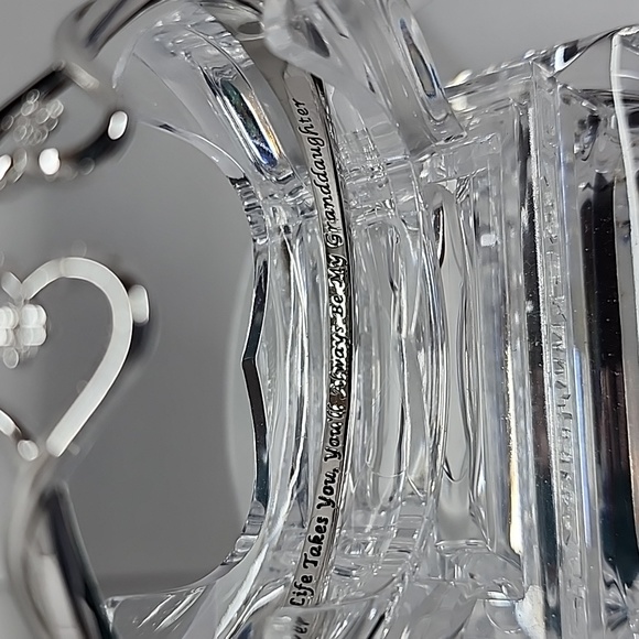 Silver Double Heart 💕 Granddaughter Diamond 💎 Bracelet - Picture 4 of 9